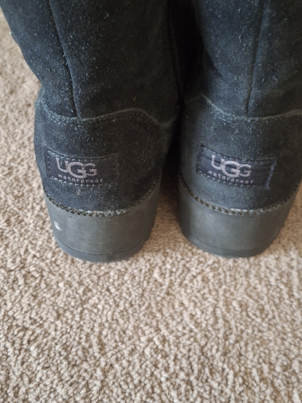 UGG Black Suede Waterproof Short Boots